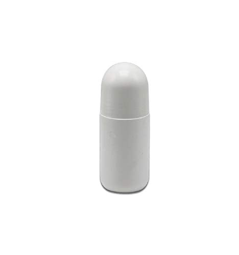 glasstore 4Pcs 50mL Empty Refillable Roll-on Bottle White Plastic Anti-perspirant Roller Bottles Leak-Proof DIY Deodorant Container with Roller Ball