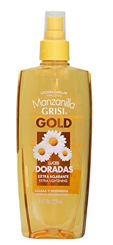 Manzanilla Grisi Hair Lotion Gold, Hair Lotion with Chamomile Extract, 2-Pack of 8.4 FL Oz, 2 Spray Bottles