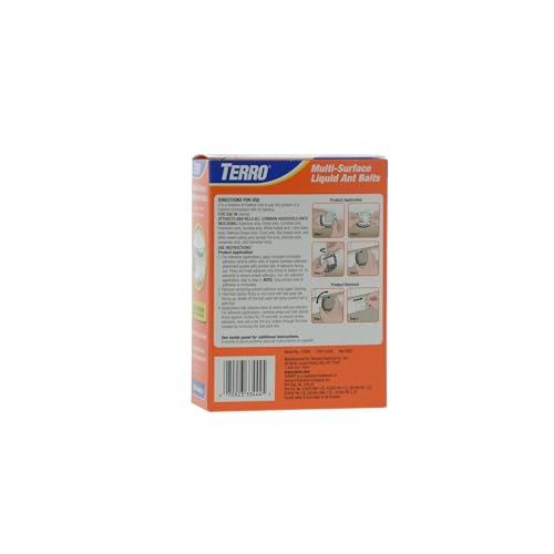 Terro T334B Indoor Multi-Surface Liquid Ant Bait and Ant Killer - 4 Discreet Ant Bait Stations - Kills Common Household Ants (Pack of 2)