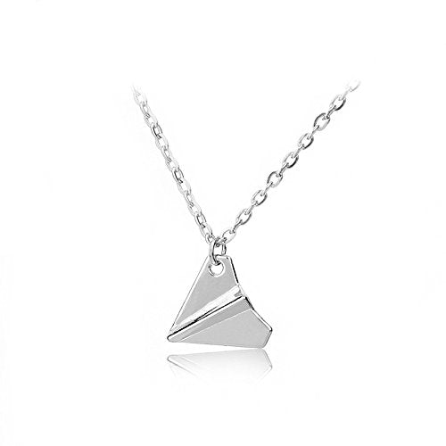 Cute Paper Airplane Plane Pendant Necklace Travel Trip Aircraft Jewelry for Women Mens-3Pcs Paper Plane