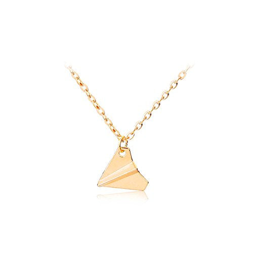 Cute Paper Airplane Plane Pendant Necklace Travel Trip Aircraft Jewelry for Women Mens-3Pcs Paper Plane