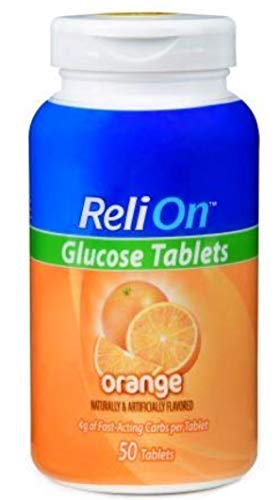 ReliOn Glucose Tablets Bundle of Fruit Punch, Tropical Fruit, Grape, Orange, and Raspberry