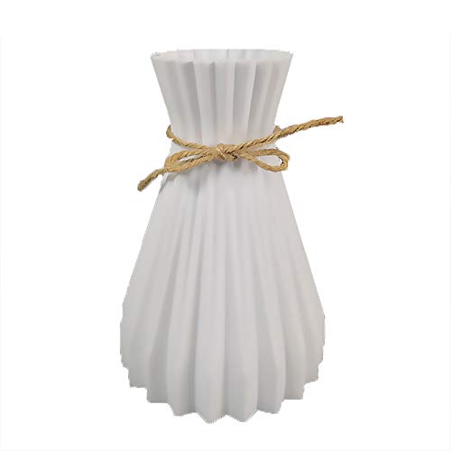 Houkiper Plastic vase, Vases for Flowers Ceramic Look Unbreakable Home Decoration Vase European Wedding for Home Decor, Living Room, Table, Home, Office Black