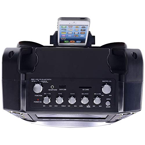 Karaoke USA Karaoke System - Portable, Black (GF844)