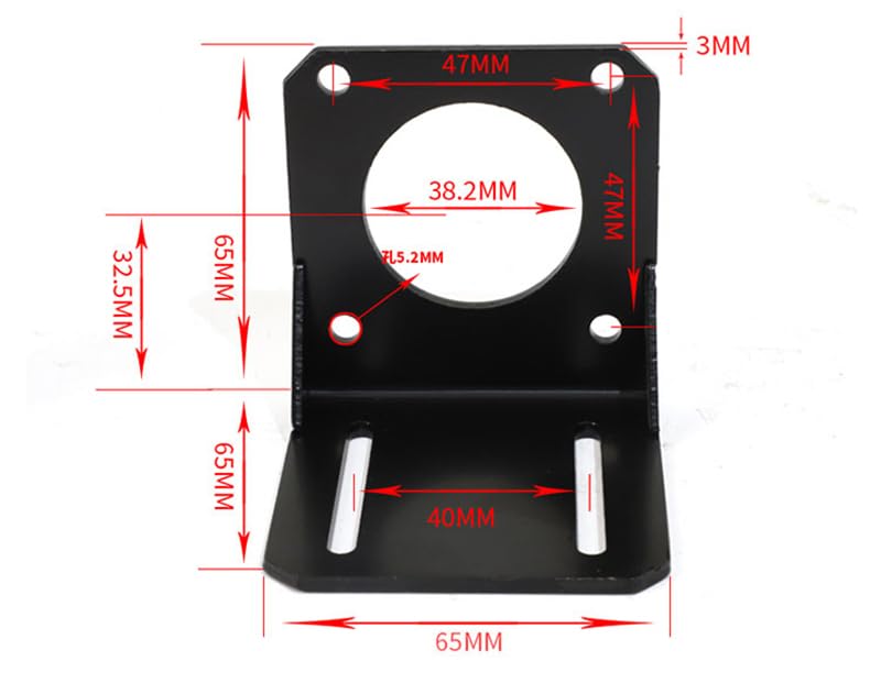 4pcs Nema 23 Stepper Motor Steel Mounting Bracket with Mounting Screws