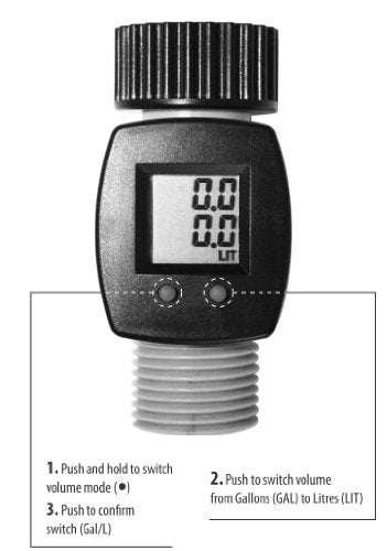 Rainwave RW-9FM Digital Water Meter - Accurate Water Usage Measurement - Helps Conserve Water and Costs