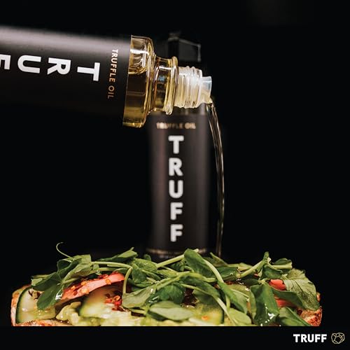 TRUFF Black Truffle Oil - Black Truffle Infused Olive Oil - Gourmet Dressing, Seasoning, Marinade, or Drizzle, Non-GMO, Gluten-Free, 5.6 fl.oz