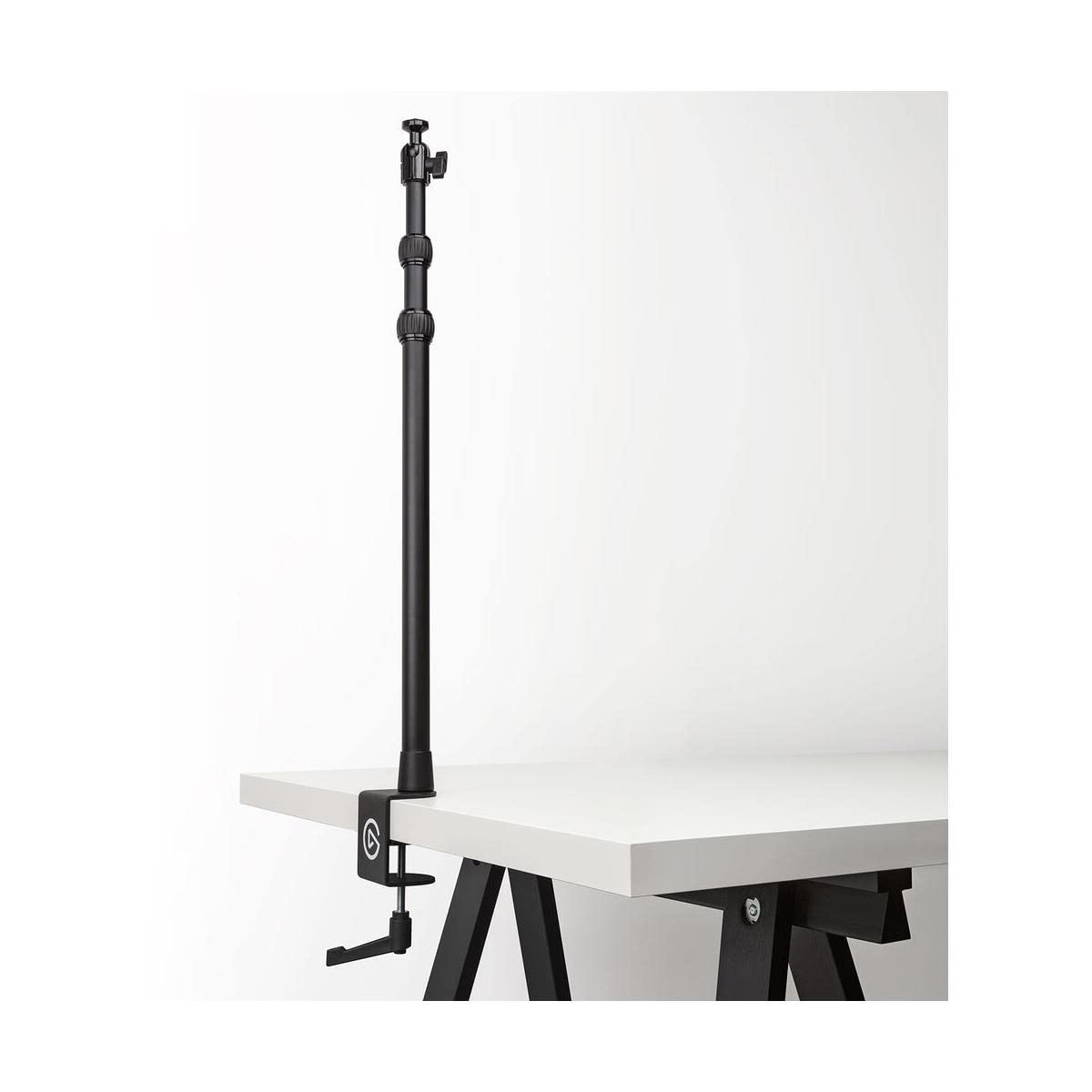 Elgato Master Mount L - Premium Desk Clamp with Pole extendable up to 125cm/49in and 1/4 inch Thread to Mount Lights,Cameras, and Microphones,perfect for Streaming, Videoconferencing and Studios,Black