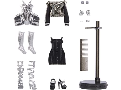 Rainbow High Shadow Series 1 Luna Madison- Grayscale Fashion Doll. 2 Metallic Grey Designer Outfits to Mix & Match, Great Gift for Kids 6-12 Years Old and Collectors