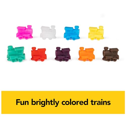 Mexican Train Dominoes Set Tile Board Game in Aluminum Carry Case with Colorful Trains for Family Game Night, for Adults and Kids Ages 8 and up