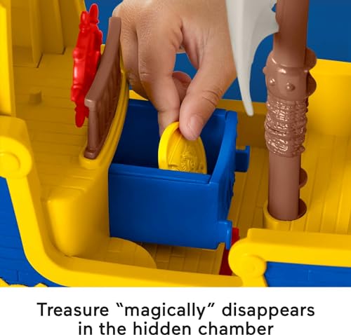 Fisher-Price Santiago of the Seas Toy Pirate Ship Lights & Sounds El Bravo Playset with Santiago Figure for Ages 3+ years