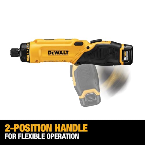 DEWALT 8V MAX Cordless Screwdriver Kit, Gyroscopic, 2 Batteries (DCF680N2)