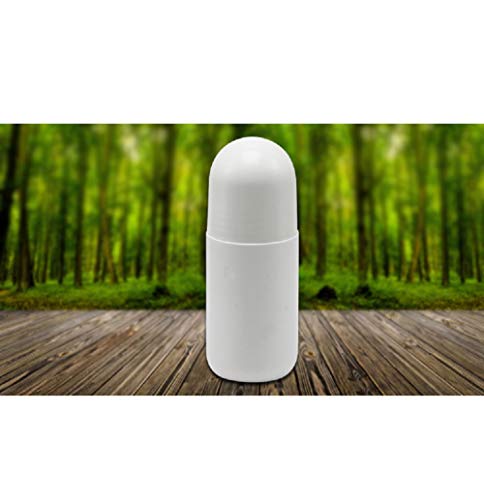 glasstore 4Pcs 50mL Empty Refillable Roll-on Bottle White Plastic Anti-perspirant Roller Bottles Leak-Proof DIY Deodorant Container with Roller Ball