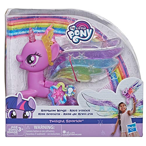My Little Pony Toy Rainbow Wings Twilight Sparkle - Purple Pony Figure with Lights and Moving Wings, Kids Ages 3 Years Old and Up