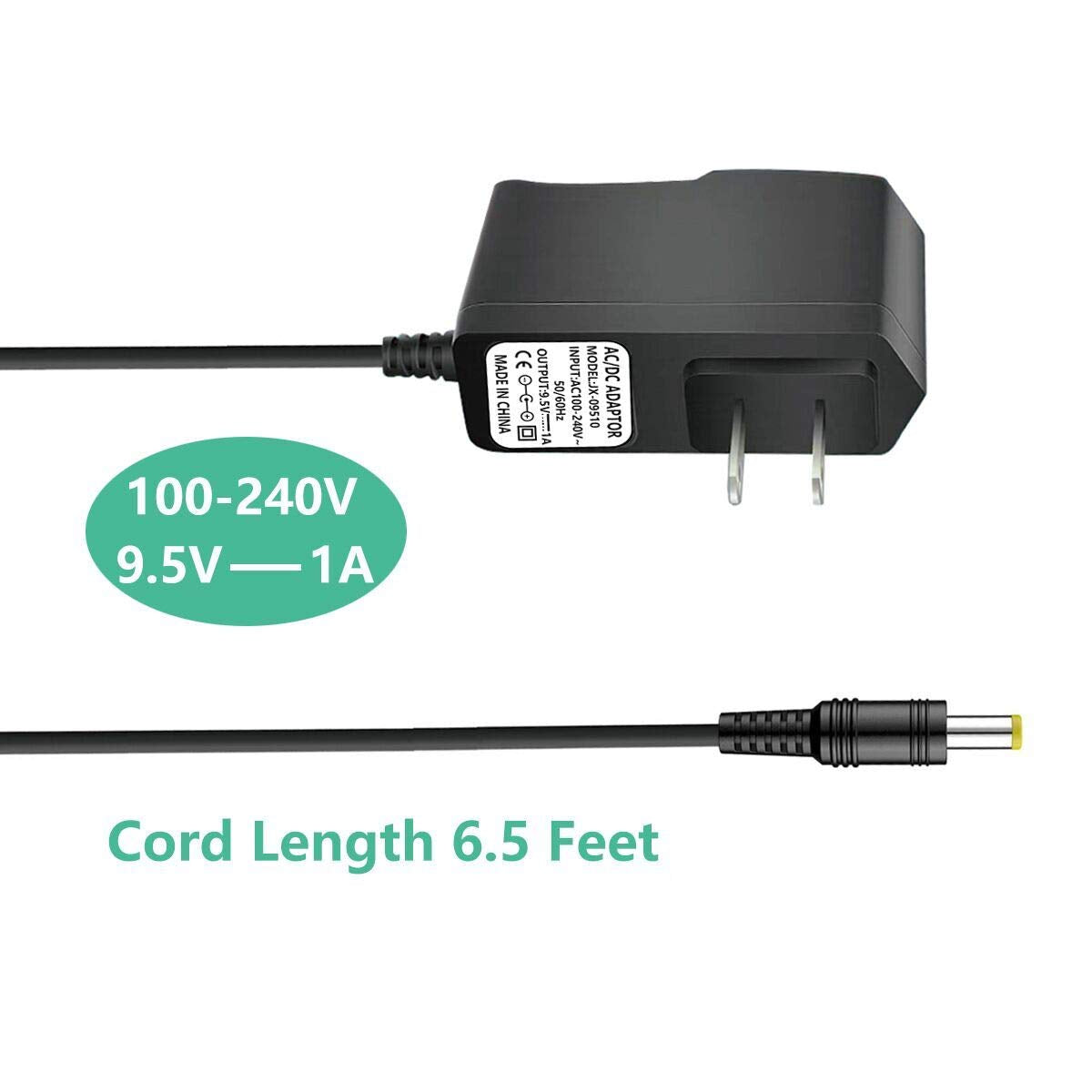 New Adapter for Casio Keyboards SA-46 SA-47 SA76 SA-77 SA-78 LK-120 LK-125 LK-127 LK-160 LK-165 LK-240 LK-247 LK-280 CTK-240 CTK-245 CTK-1100 CTK-1150 CTK-1200 CTK-2080 CTK-2300 Power Supply Charger