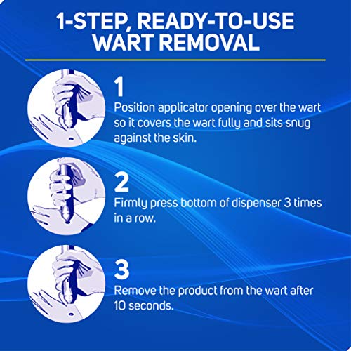 Care Science Wart Remover Freeze, 8 Applications | 1-Step Cryogenic Wart Removal for Common Warts on Hands, Elbows, & Knees or Plantar Warts on Feet