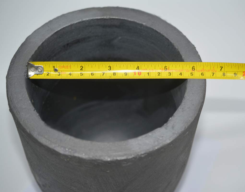 OTOOLWORLD 20KG Clay Graphite Crucible Foundry Cup Furnace Torch Melting Casting Refining Gold Silver Copper Brass Aluminum Lead Zinc and Alloys 2400ML