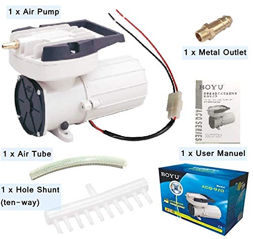 HEALiNK DC 12V 160LPM/Min 2536GPH 120W Aquarium Air Pumps Aquaculture Fish pood Pressure Compressor Aerator