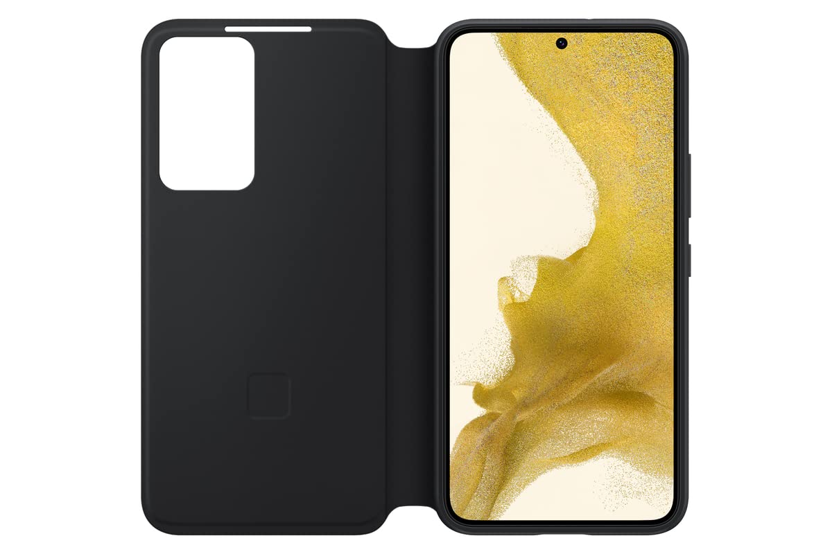 Samsung Galaxy S22 S-View Flip Cover, Protective Phone Case, Tap Control, Cutting Edge Design, US Version, Black, (EF-ZS901CBEGUS)