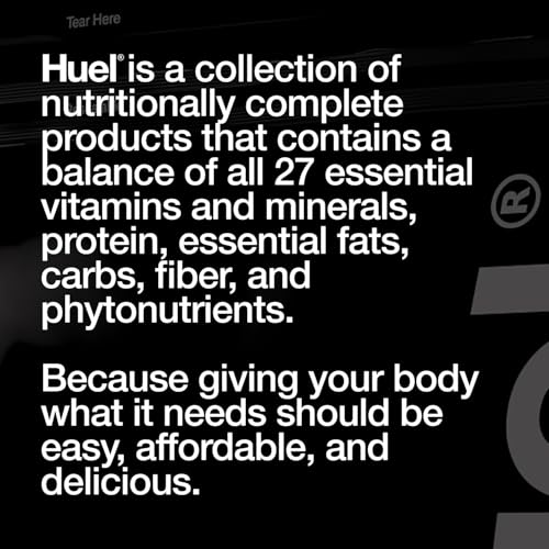 Huel Black Edition | Chocolate 40g Vegan Protein Powder | Nutritionally Complete Meal | 27 Vitamins and Minerals, Gluten Free | 17 Servings | Scoop not included to reduce plastic
