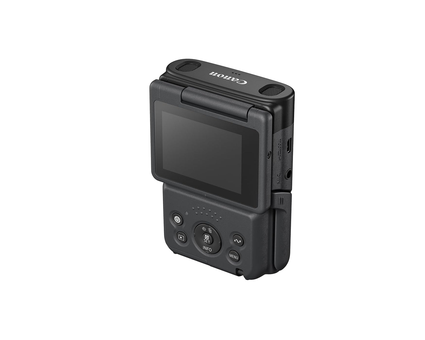 Canon PowerShot V10 Camera, Content Creator Compact Vlogging Camera, Fixed 19mm Wide-Angle Lens, 4K Video, Face Detection, Built-in Microphone, Live Streaming, Built-in Stand, Black