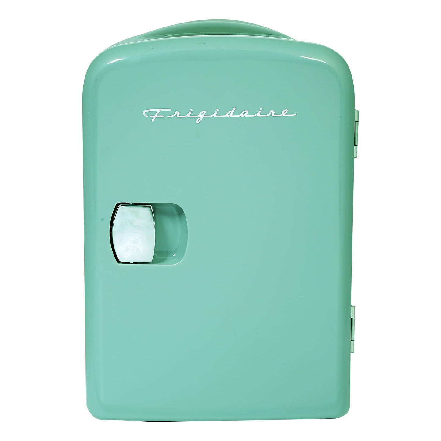 Frigidaire Mini Portable Compact Personal Fridge Cooler, 4 Liter Capacity Chills Six 12 oz Cans, 100% Freon-Free & Eco Friendly, Includes Plugs for Home Outlet & 12V Car Charger - Mint