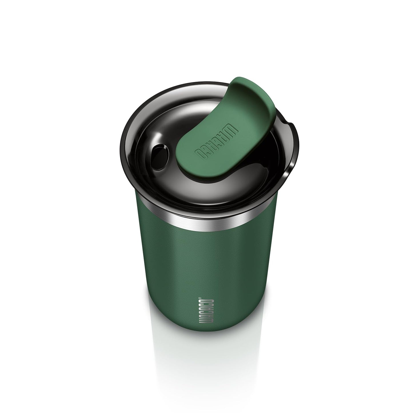 WACACO Octaroma Lungo Vacuum Insulated Coffee Mug, Double-wall Stainless Steel Travel Tumbler With Drinking Lid, 10 fl oz(300ml), Pomona Green