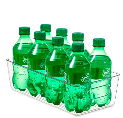 Set Of 8 Refrigerator Pantry Organizer Bins - Clear Food Storage Baskets for Kitchen, Countertops, Cabinets, Fridge, Freezer, Bedrooms, Bathrooms - Plastic Household Storage Containers