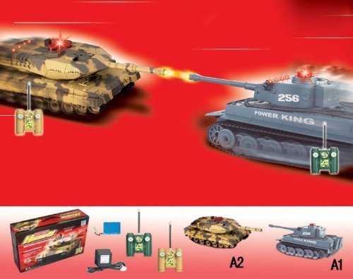 HQ iPlay RC Battling Tanks -Set of 2 Full Size Infrared Radio Remote Control Battle Tanks - RC Tanks