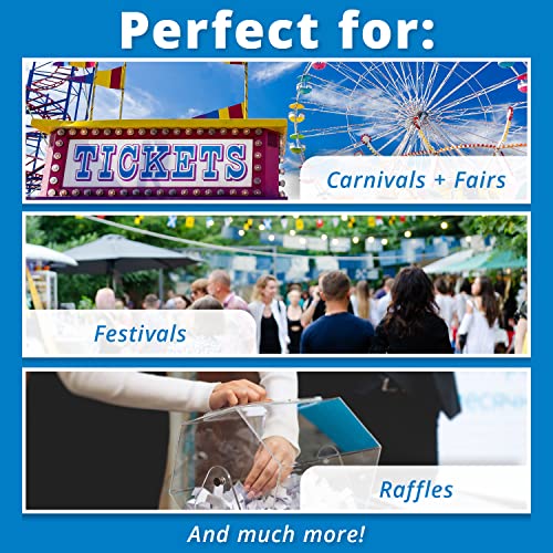 INDIANA TICKET CO. 2,000 Pink Raffle Tickets Double Roll, Premium Quality 50/50 Raffle Tickets, Tickets for Events, Carnivals, Door Prizes, Drinks and More