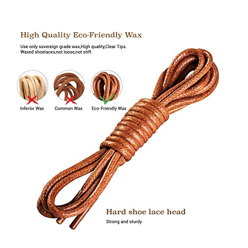 Smaior 9 Pairs Dress Shoe Laces, Colored Waxed Round Oxford Shoelaces for Dress Shoes Chukka 3/32Inch Thin
