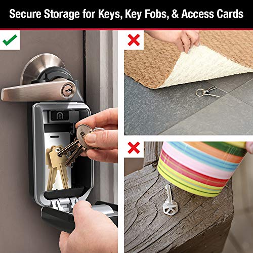 Master Lock Black Portable Key Lock Box with Adjustable Shackle, Set/Reset Combination for Tenants, Guests, Clients, Ideal for Realtors, Landlords or Property Managers, Holds 6 Keys, 5420EC