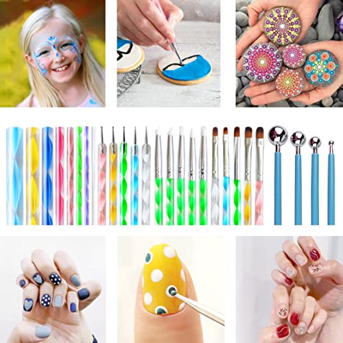 CH HAICHENG 30 PCS Mandala Painting Tools Mandala Dotting Tools for Painting Mandala Rocks, Nail Dotting and Art Drawing Supplies