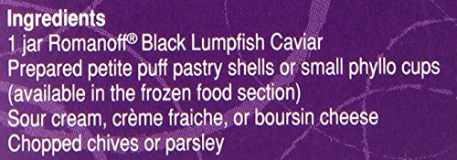 Romanoff Caviar Black Lumpfish, 2 oz, Whole