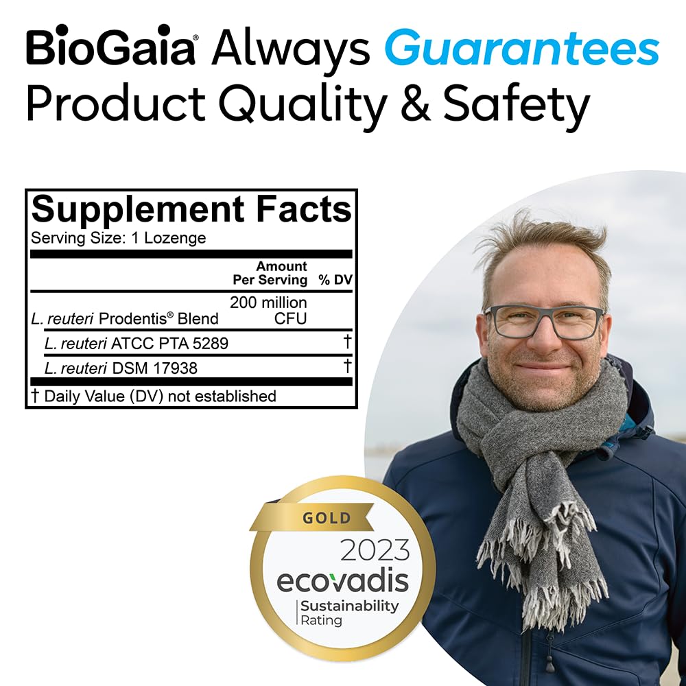 BioGaia Gastrus Gut Health Probiotic | Eases Abdominal Discomfort, Gas & Bloating | Promotes Regularity & a Healthy Gut | Contributes to a Balanced Microbiome | Backed by 30 Years of Research