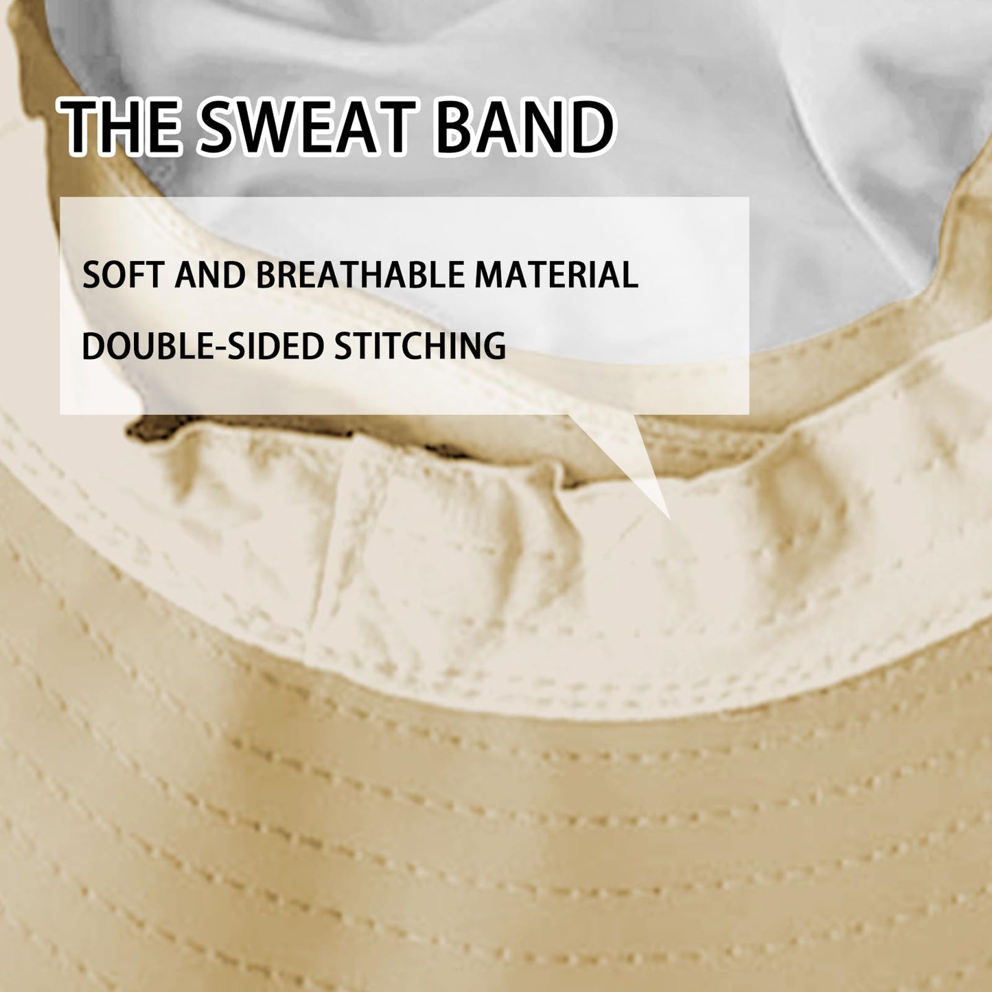 Sun Hats for Men Women Fishing Hat UPF 50+ Breathable Wide Brim Bucket Hats Summer UV Protection Safari Hat with Neck Flap Khaki