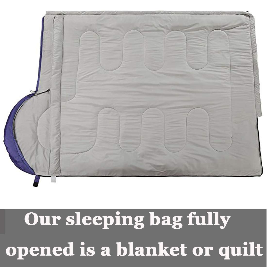 Envelope Sleeping Bag,3-4 Seasons Warm Cold Weather Lightweight, Portable, Waterproof Compression Sack for Adults & Kids - Indoor & Outdoor Activities: Traveling, Camping, Backpacking, Hiking, Purple