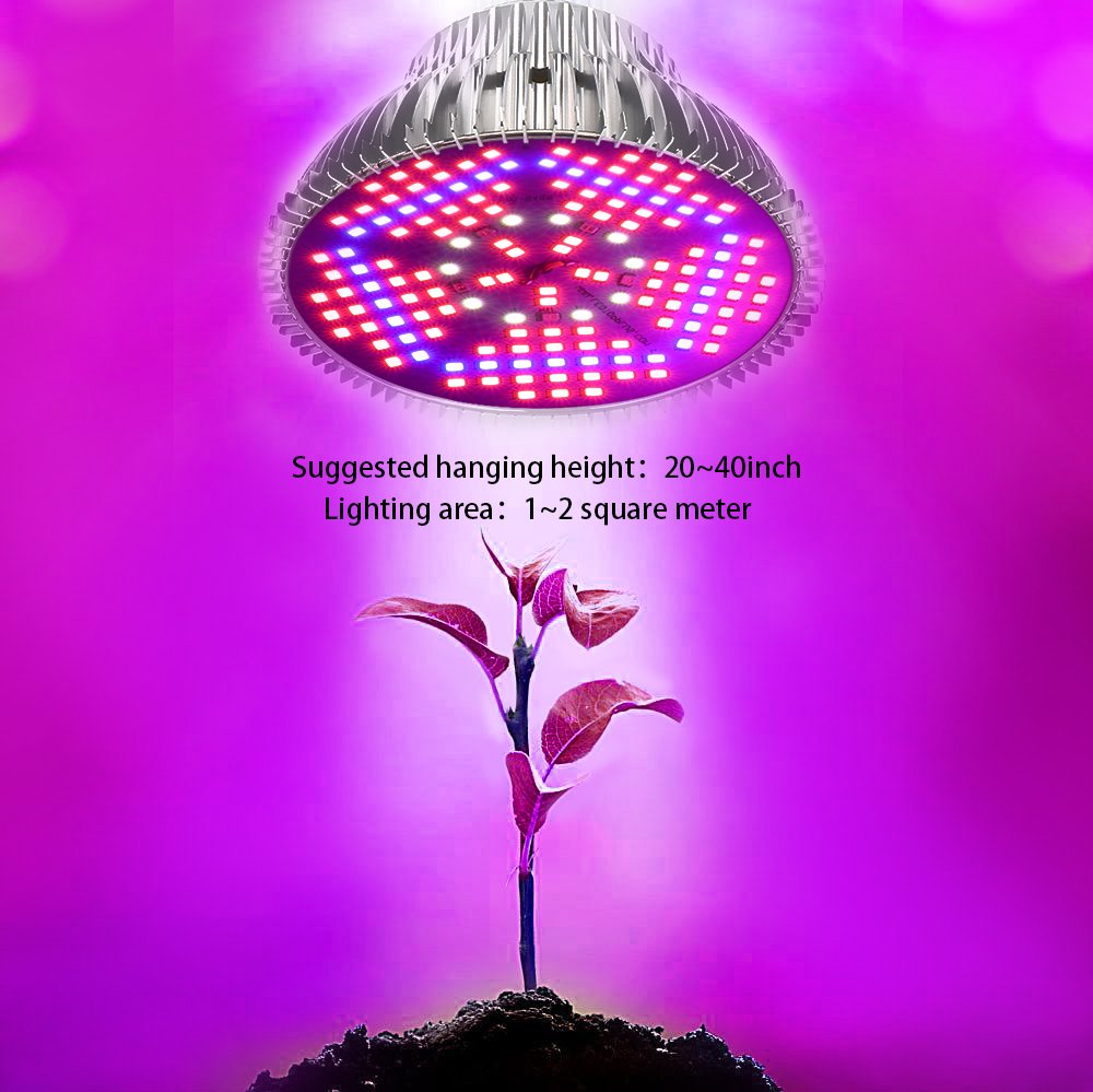 100W Led Grow Light Bulb Full Spectrum,Plant Light Bulb with 150 LEDs for Indoor Plants,E26/E27 Socket,Grow Lamp for Hydroponic Indoor Garden