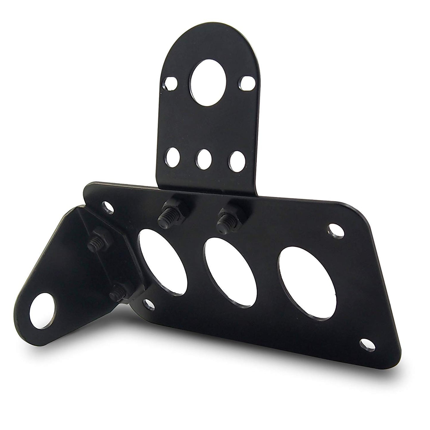 Remaiw moto Creator Grill Side Mount Motorcycle License Plate Bracket for Bobber Chopper Yamaha Suzuki Kawasaki and Other Custom Bike (Bracket Only)