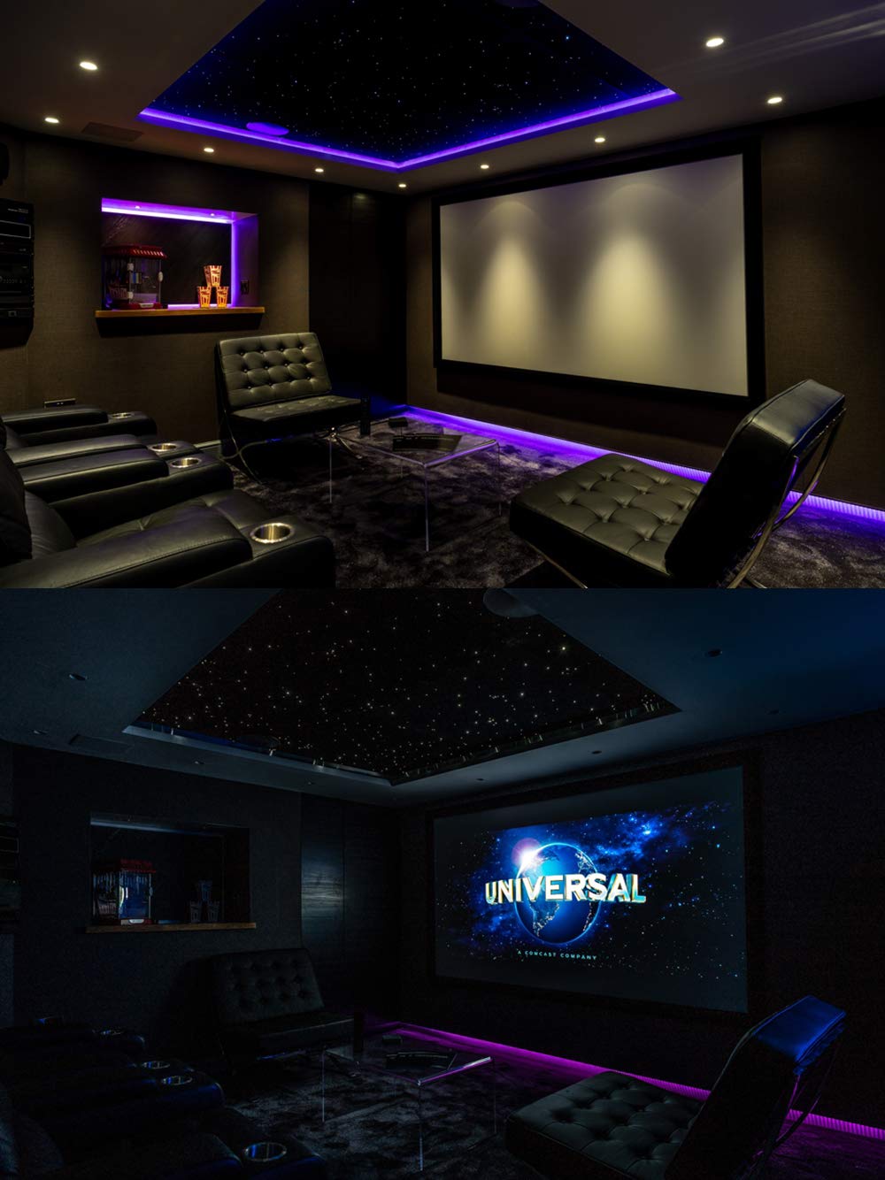 AMKI Twinkle 10W Fiber Optic Light Star Ceiling Kit, Mixed 380pcs 9.8ft Starlight Headliner Music Mode APP/Remote Control for Car Home Roof
