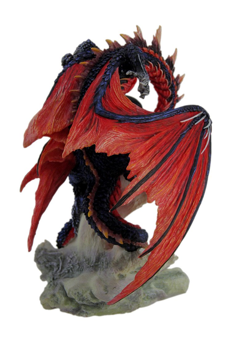 Veronese Design Andrew Bill Bloodfire Hand Painted Red Dragon Statue