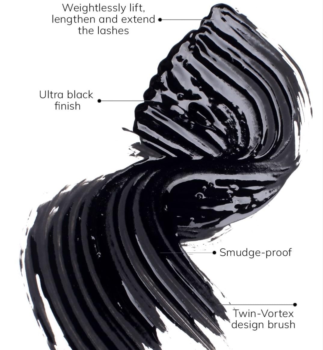 FARMASi Mascara Infinilash, Ultra Black Finish, Weightless length, Twin-Vortex Design Brush 0.33 Fl Oz