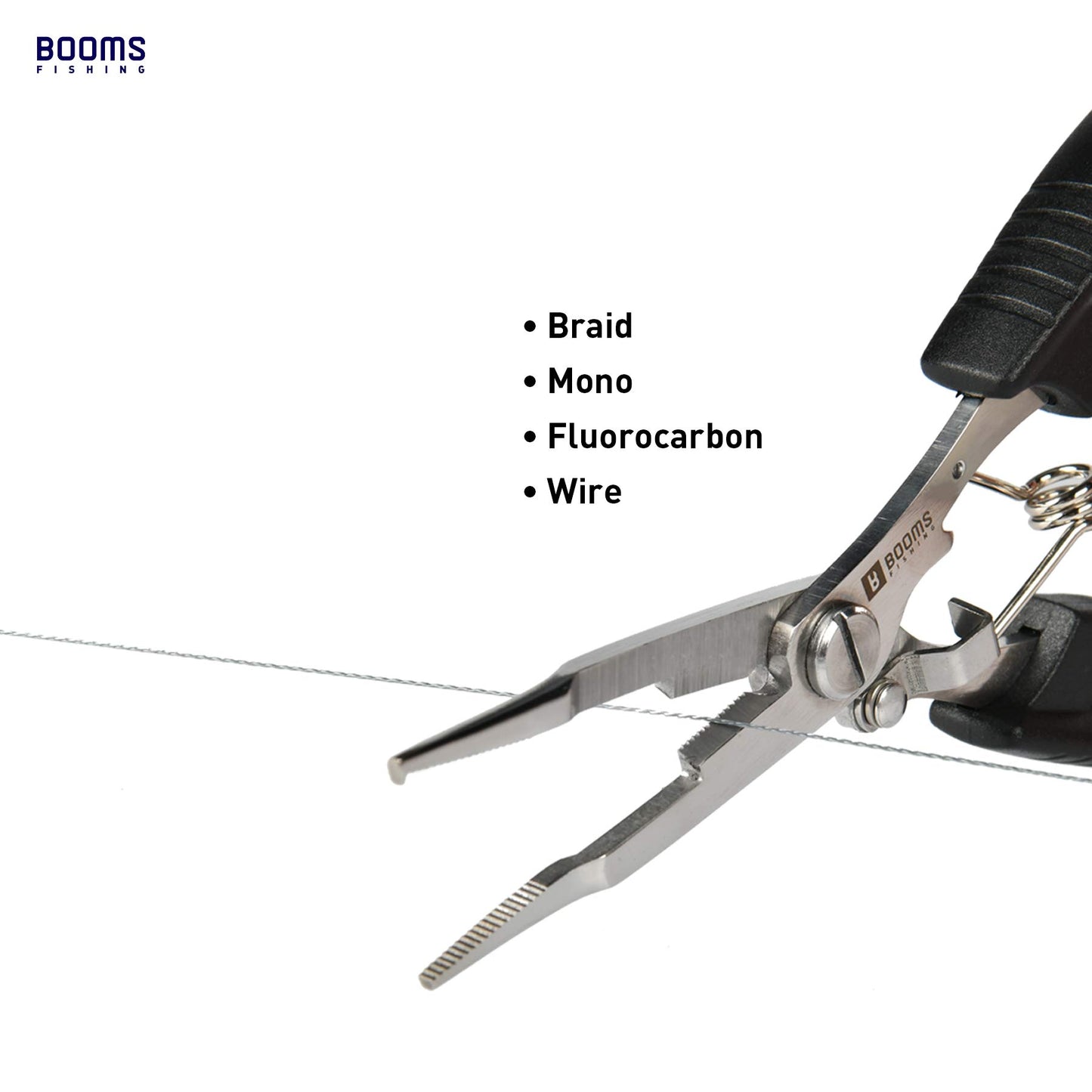 Booms Fishing H01 Small Fishing Pliers Scissors, Lightweight Stainless Steel Fishing Tools, Fishing Pliers for Freshwater