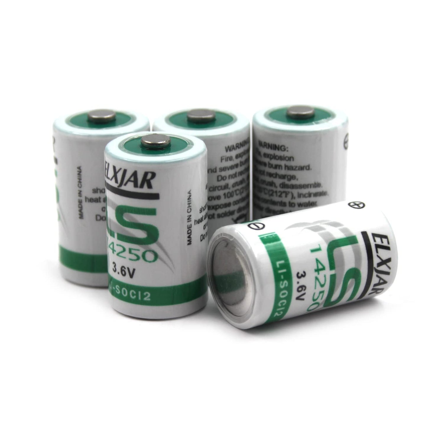 elxjar (20-Pack) 3.6V 1/2AA LS14250 Lithium for SAFT Water Meter Electricity Meter Gas