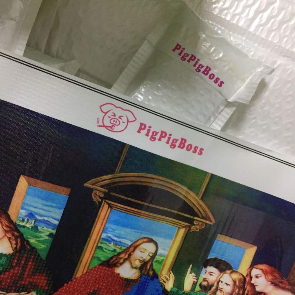 pigpigboss The Last Supper Diamond Painting 5D DIY Diamond Painting by Numbers Rhinestone Religion Painting Home Decor Gift (31.5 X 11.8 inches)