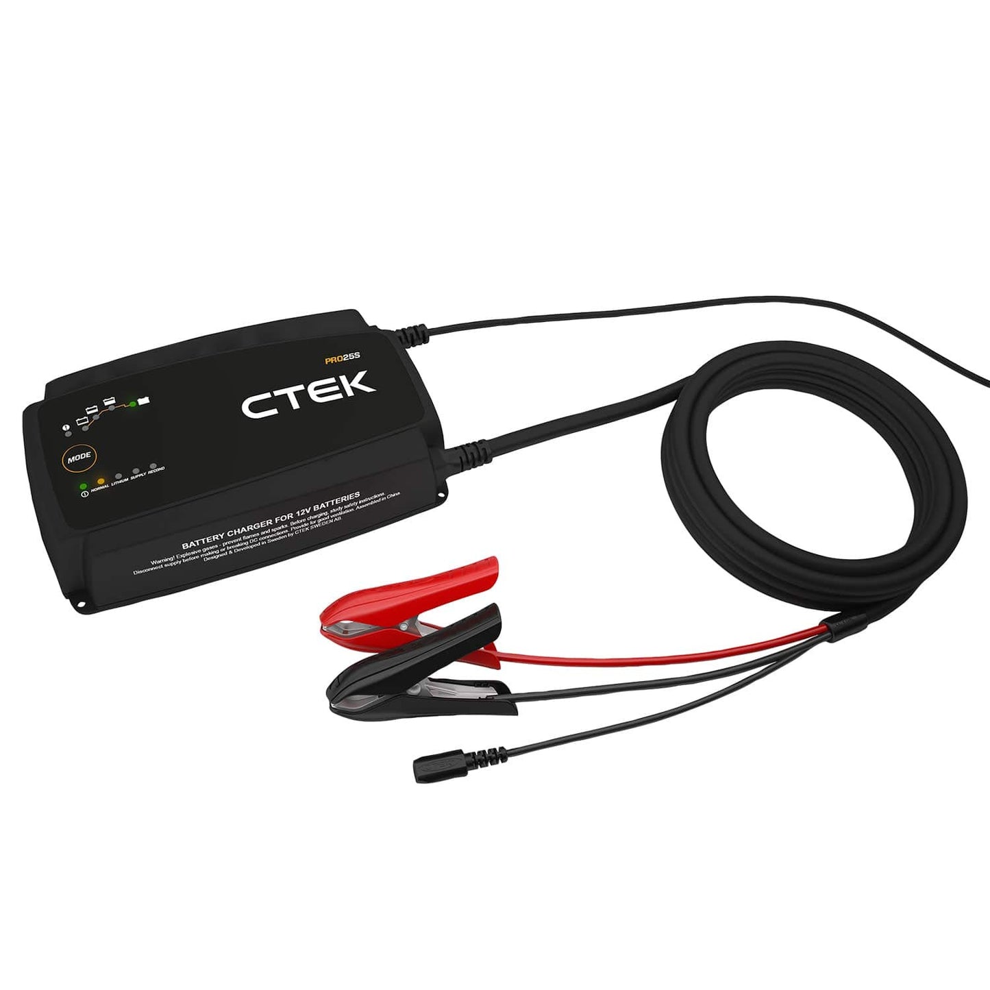 CTEK PRO25SE, Professional, 12V Battery Charger and Power Supply, Battery Tender Charger, Battery Maintainer, 12V Lithium Ion Battery Charger with Reconditioning Mode and Battery Desulfator