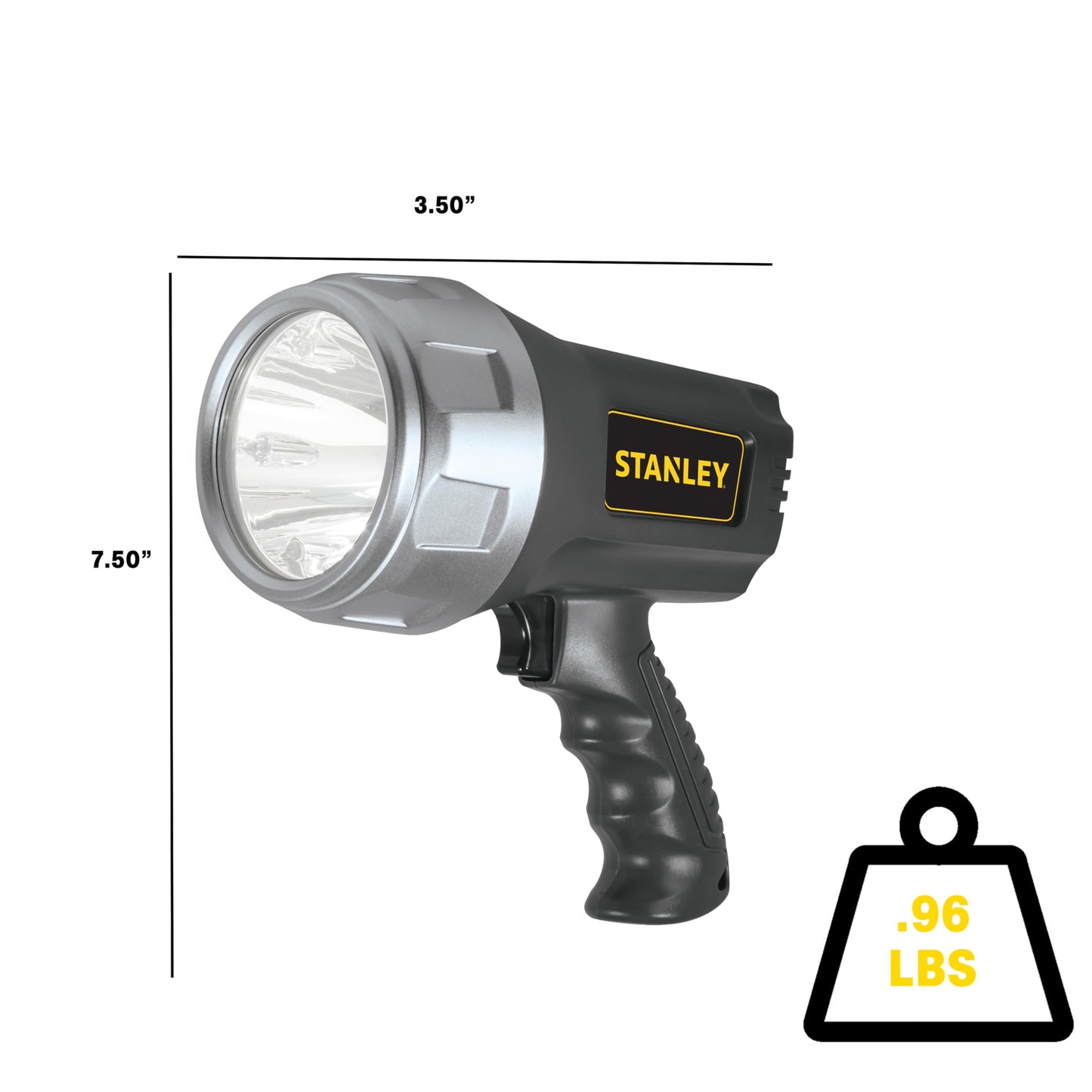 STANLEY SL3HS Rechargeable 900 Lumen Lithium Ion Ultra Bright LED Spotlight Flashlight