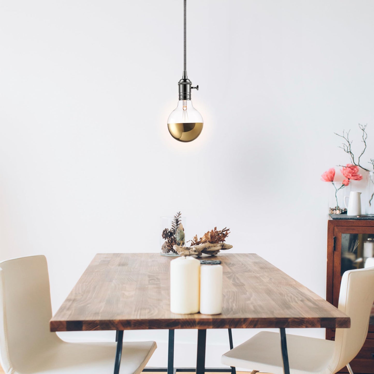 Globe Electric 84649 40W Gold Designer Vintage Edison Oro Incandescent Light Bulb, E26 Base, 220 Lumens