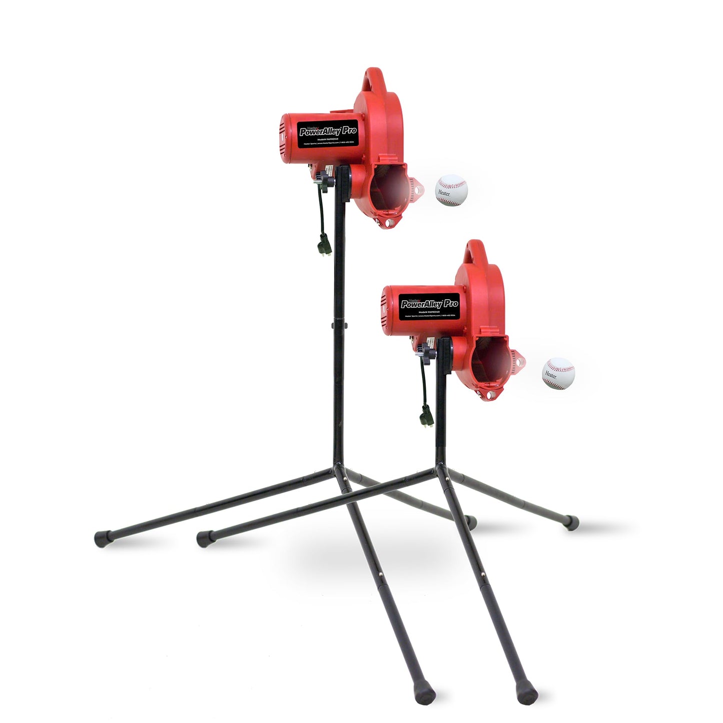 Heater Power Alley Pro Real Baseball Machine - Adjustable Design, Pitches Real Baseballs Up to 45 MPH, Accurate and Portable Training Tool for Batting, Pitching, and Field Practice