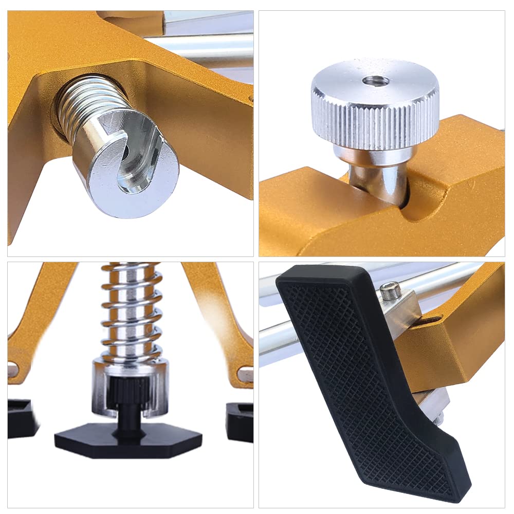 Gliston Auto Dent Puller Kit - Adjustable Golden Dent Remover Tools Paintless Dent Repair Kit Dent Lifter Puller for Car Large & Small Ding Hail Dent Removal